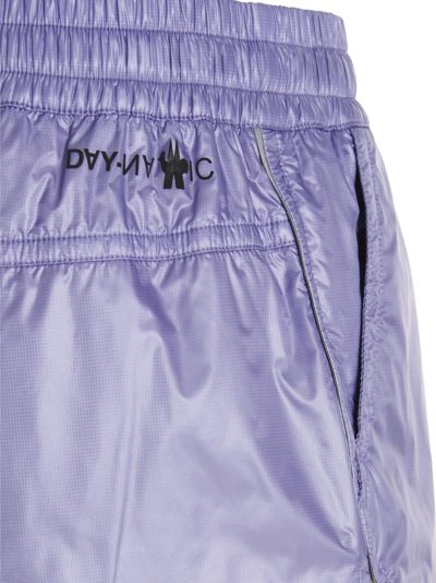 Shop Moncler Technical Shorts In Purple