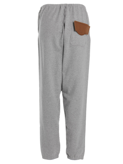 Shop Miharayasuhiro Logo Patch Sweatpants In Gray