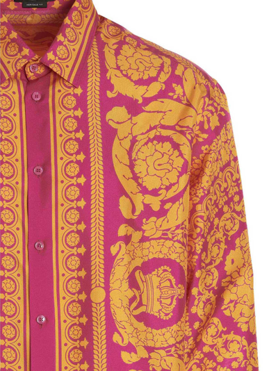Shop Versace Barocco Silhouette Shirt In Multicolor