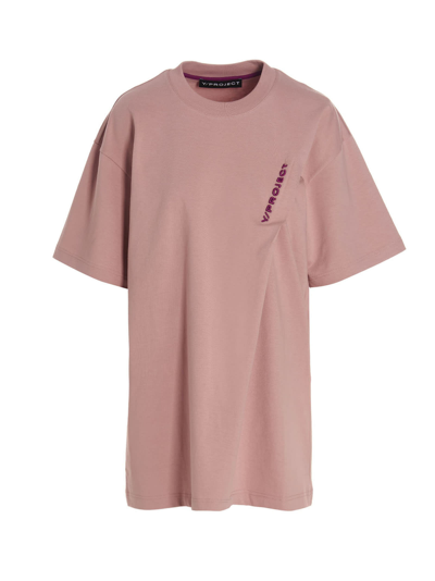 Shop Y/project Logo Embroidery T-shirt In Pink