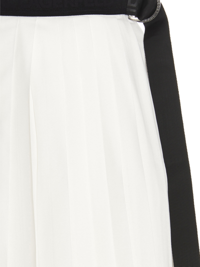 Shop Karl Lagerfeld Logo Skirt In White/black