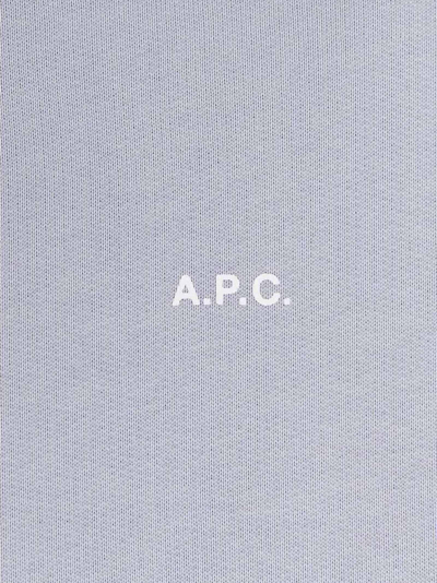 Shop Apc Logo Hoodie In Purple
