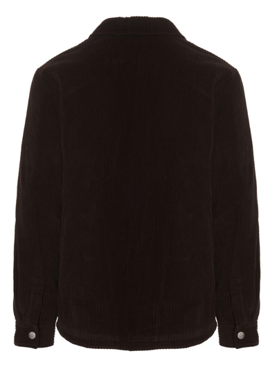 Apc Corduroy Lapel Casual Jacket In Brown