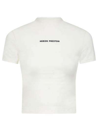 Shop Heron Preston Ss Baby Tee T-shirt <br> In White