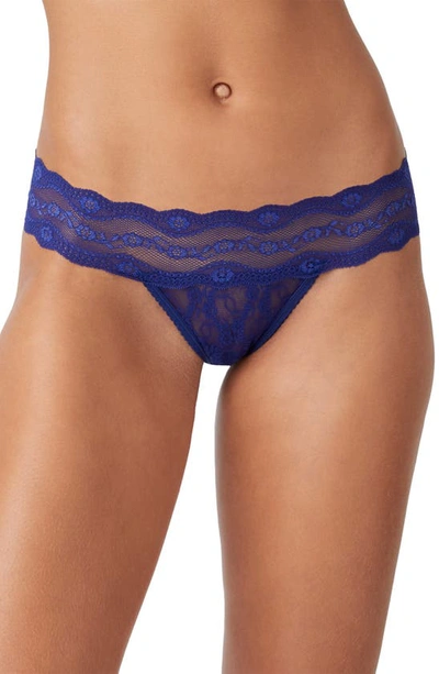 Shop B.tempt'd By Wacoal 'lace Kiss' Thong In Beacon Blue