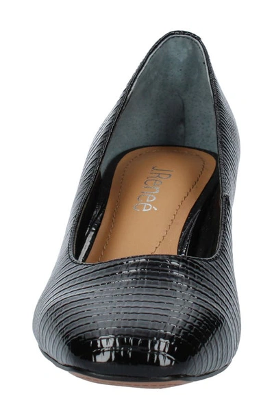 Shop J. Reneé Olivienne Snakeskin Embossed Pump In Black