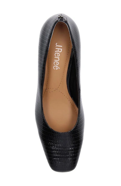 J. Reneé Olivienne Snakeskin Embossed Pump In Black