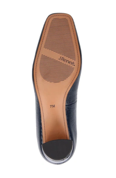 J. Reneé Olivienne Snakeskin Embossed Pump In Navy