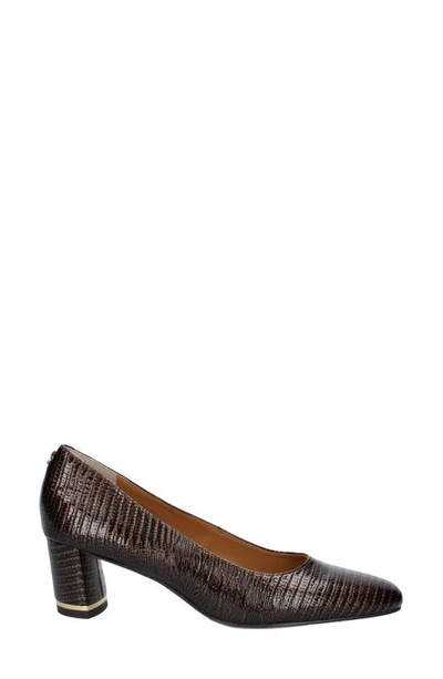 Shop J. Reneé Olivienne Snakeskin Embossed Pump In Cognac