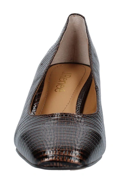 J. Reneé Olivienne Snakeskin Embossed Pump In Cognac