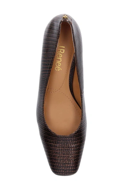 Shop J. Reneé Olivienne Snakeskin Embossed Pump In Cognac