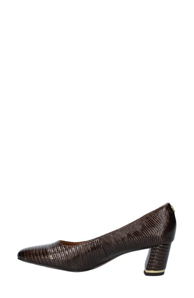 Shop J. Reneé Olivienne Snakeskin Embossed Pump In Cognac