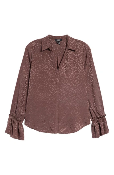 Shop Paige Abriana Silk Blouse In Truffle