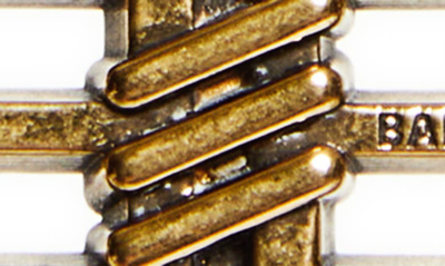 Shop Balenciaga Bb Icon Pendant Necklace In Antique Gold