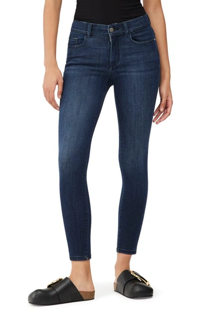 Shop Dl1961 Farrow Instasculpt High Waist Ankle Skinny Jeans In Dark Indigo