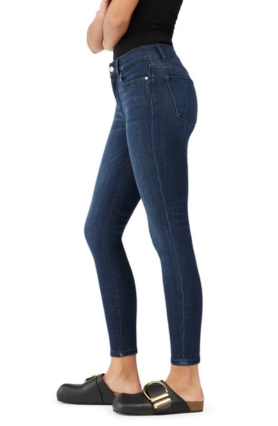 Dl1961 Farrow Instasculpt High Waist Ankle Skinny Jeans In Dark Indigo
