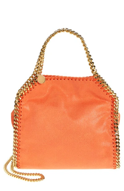 Shop Stella Mccartney Mini Falabella Faux Leather Tote In 7501 Bright Orange