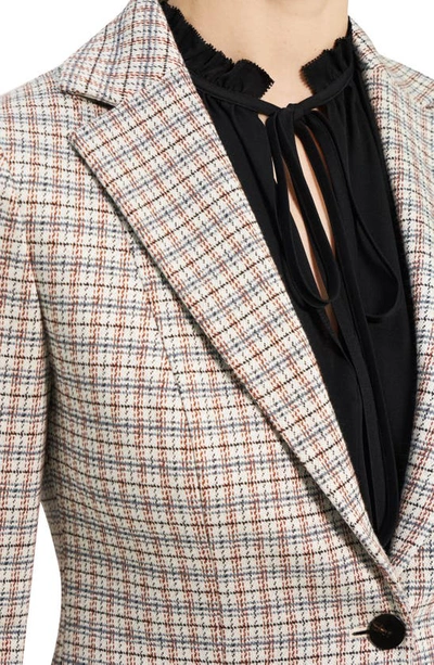 Shop Theory Grid Plaid Riding Blazer In Multi