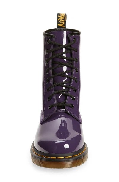 Shop Dr. Martens' 1460 Patent Leather Boot In Patent Purple