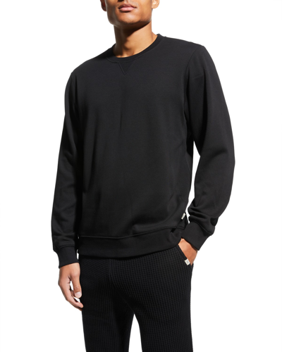 Shop Ugg Men's Harland Fleece Pullover Sweatshirt In Black