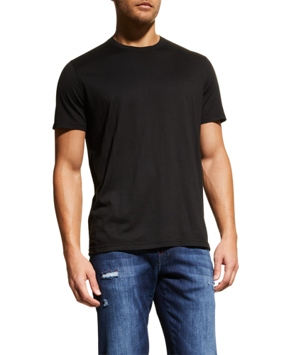 Shop Kiton Men's Cotton-cashmere T-shirt In Black