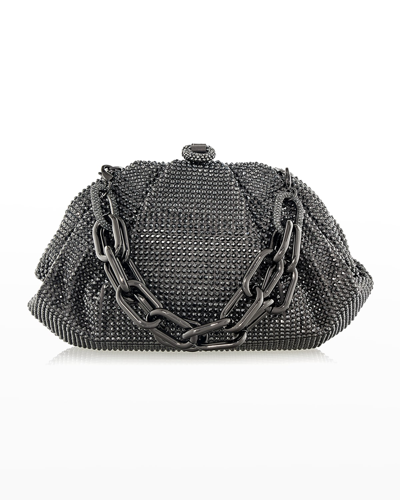 Shop Judith Leiber Gemma Crystal Clutch Bag In Hematite