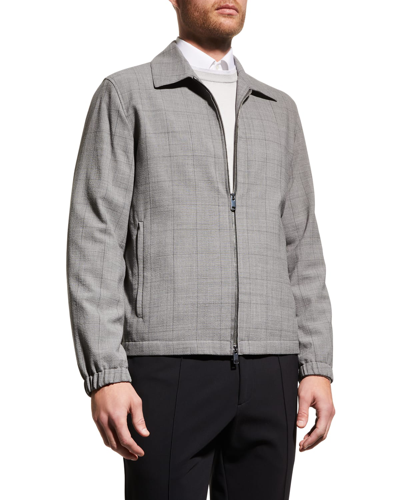 Shop Theory Men's Zerega Sartorial Plaid Jacket In Charcoal