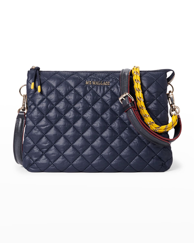 Shop Mz Wallace Pippa Large Quilted Zip Crossbody Bag In Dawn/sunflower