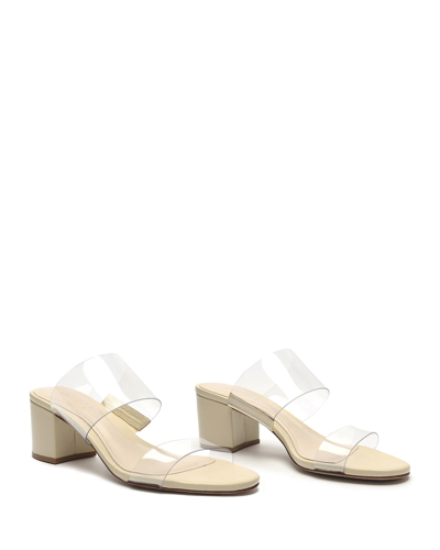 Shop Schutz Victorie Dual-band Slide Sandals In Clear Egg Shell