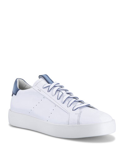 Santoni Men's Part Bicolor Leather Low-top Sneakers In White