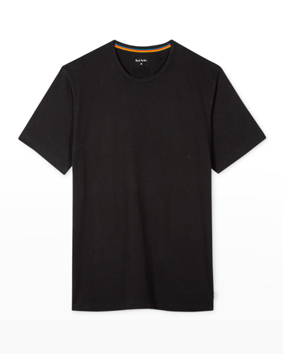 Shop Paul Smith Men's Solid Crew T-shirt In Black