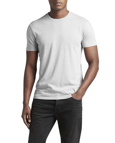 Shop Tom Ford Men's Cotton Jersey Mélange T-shirt In Natural Solid