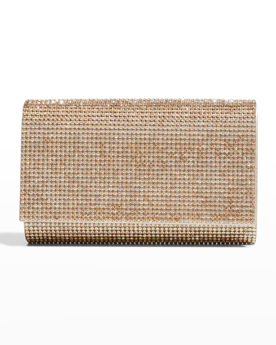 Shop Judith Leiber Fizzy Crystal Flap Clutch Bag In Champagne