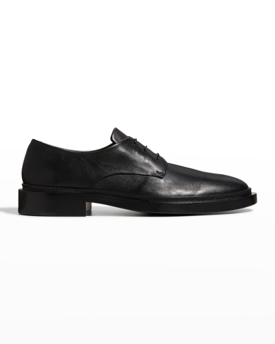 Shop Jil Sander Men's Leather Loafers In Black