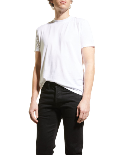 Shop Tom Ford Men's Solid Crew T-shirt In Natural Solid