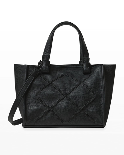Shop Callista Iconic Mini Stitched Crossbody Bag In Matte Black
