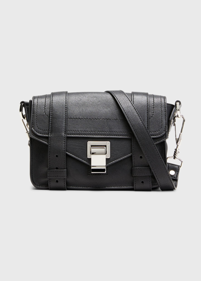 Shop Proenza Schouler Ps1 Mini Luxe Leather Satchel Bag In Black