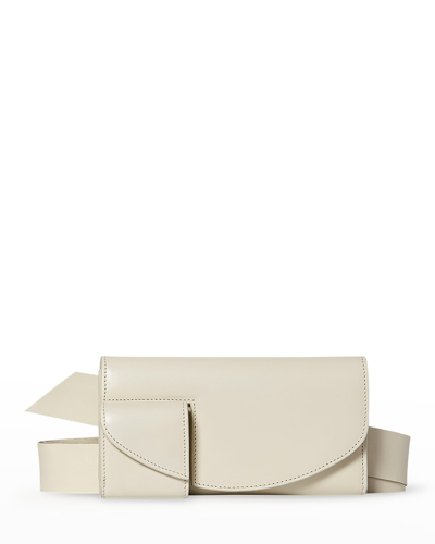 Shop The Row Horizontal Belt Bag In Calf Leather In Ivory