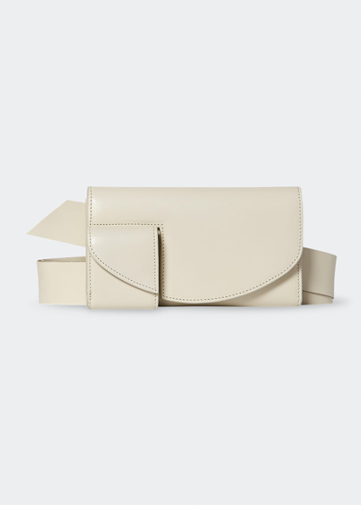 Shop The Row Horizontal Belt Bag In Calf Leather In Ivory
