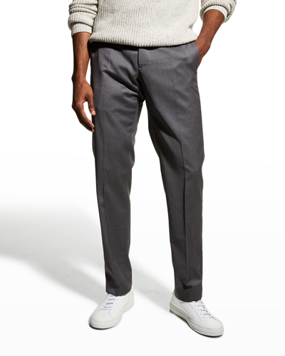 Shop Zanella Men's Parker New Basic Wool Pants In Medium Grey