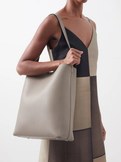 Aesther Ekme Sac Calf Leather Shoulder Bag, 190 Chalk, Women's, Handbags & Purses Tote Bags & Totes