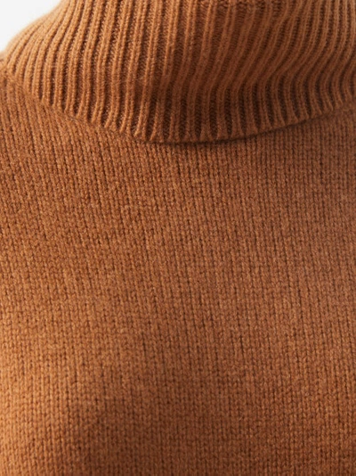 ALLUDE ROLL-NECK WOOL-BLEND SWEATER 