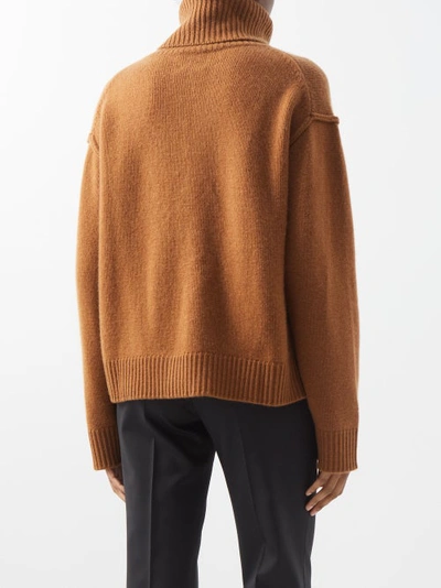 ALLUDE ROLL-NECK WOOL-BLEND SWEATER 