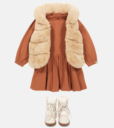 Donsje Sonny Shearling-lined Leather Boots In Off White Leather