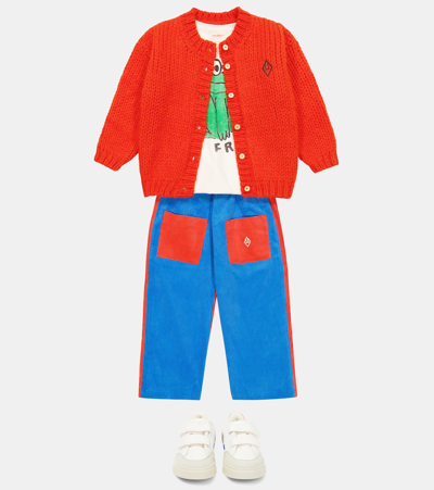 The Animals Observatory Toucan Wool And Mohair Cardigan In Red