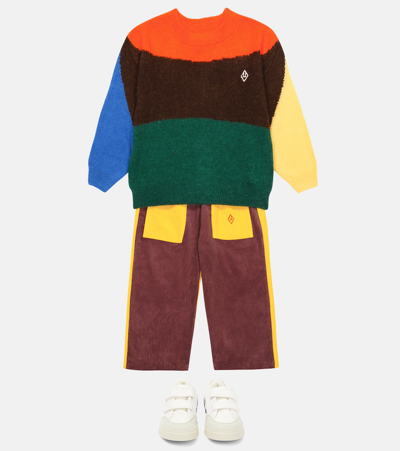 The Animals Observatory Arty Bull Colorblocked Sweater In Multicolor Logo