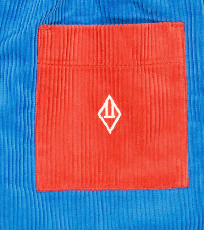 The Animals Observatory Emu Colorblocked Corduroy Pants In Blue