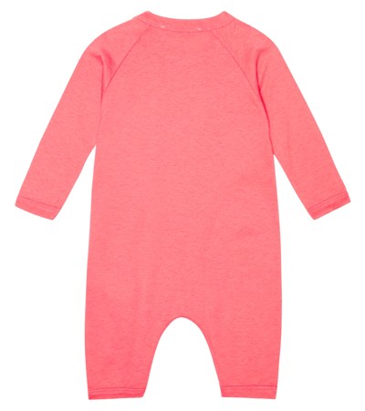 The Animals Observatory Baby Owl Printed Onesie In Pink