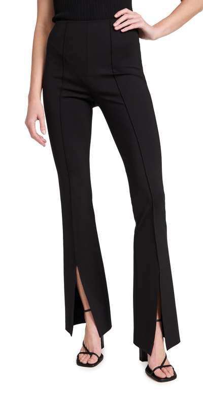 Shop Alice And Olivia Emiko High Waisted Split Cuff Pants In Black