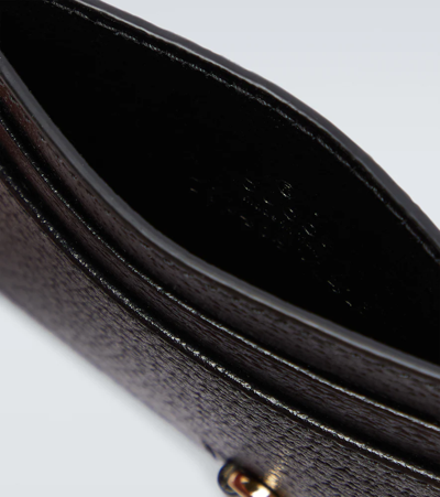 Shop Gucci Horsebit Leather Cardholder In Nero